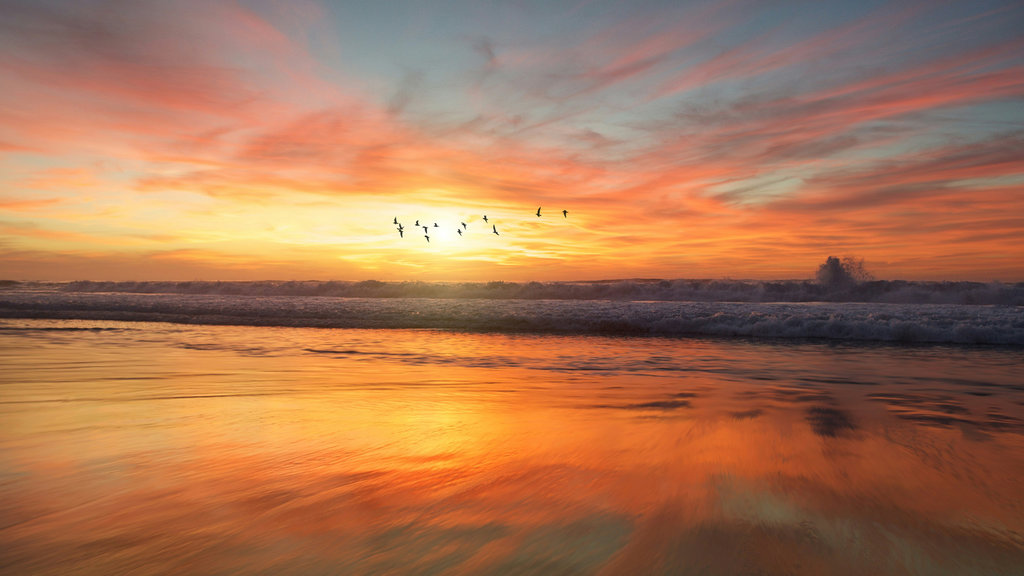 Sonnenuntergang über dem Meer